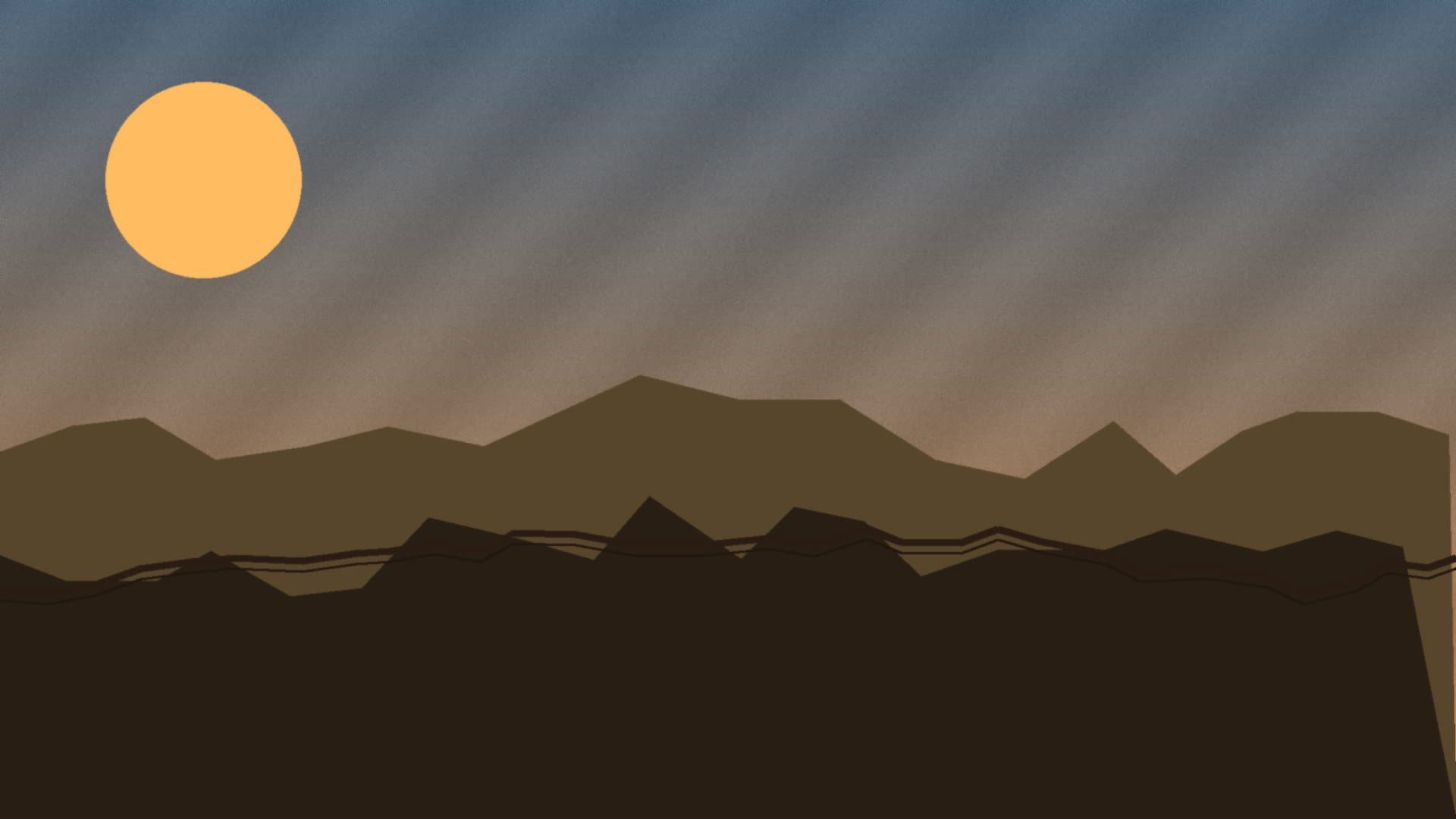 Horizon line over a dirt road